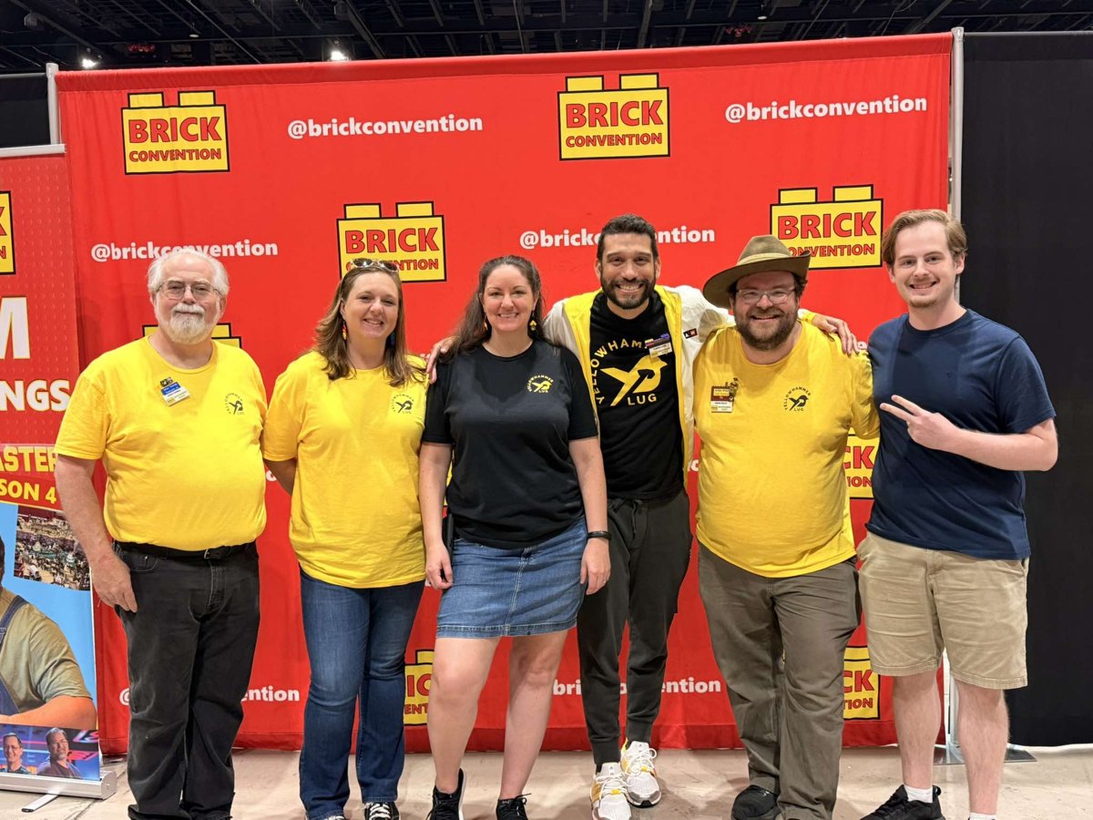 Club members at a brick convention